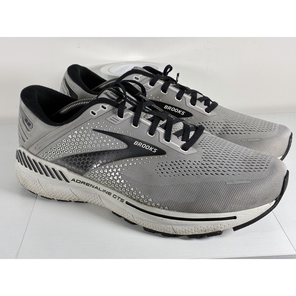 Brooks Men's Adrenaline GTS 22 Supportive Running Shoe Grey Size 13 Extra Wide